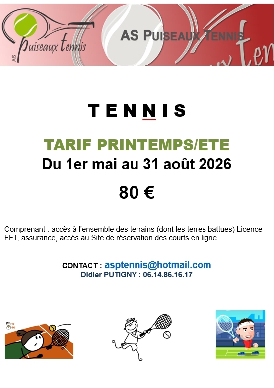 Inscriptions printemps/été 2026
