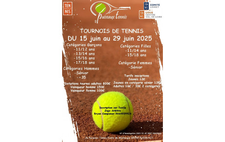 Tournoi de l'AS PUISEAUX du 15 au 29 juin 2025